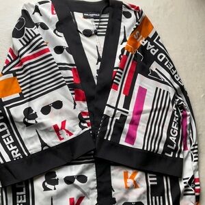 Karl Lagerfeld Multicolor Graphic Kimono